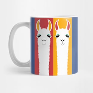 LLAMA PORTRAITS - RED & GOLD Mug